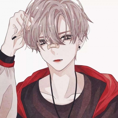 动漫男头：“面无表情的擦肩而过都是装的，但回头看你是真的”
