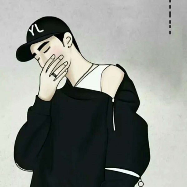 手绘卡通男头 成熟 社会范?