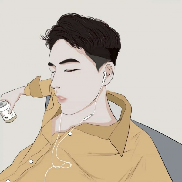 手绘卡通男头 成熟 社会范?