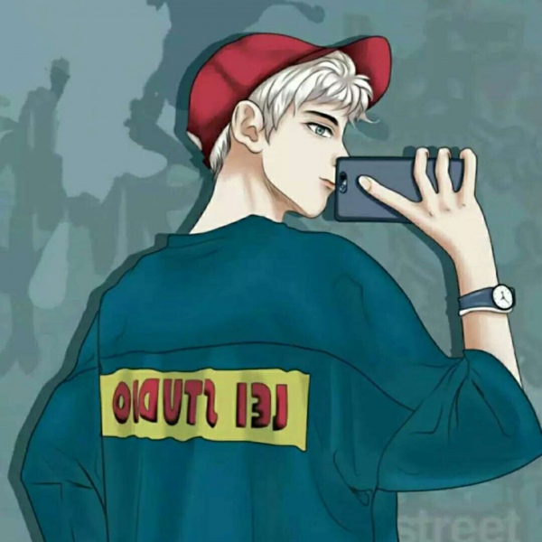 手绘卡通男头 成熟 社会范?