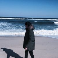 男生海边头像