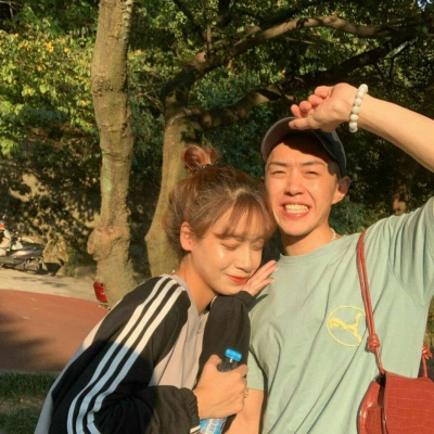 念七 小清新一对两张情侣真人头像