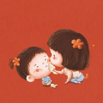 念七 可爱喜庆大头贴情侣头像