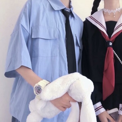 部位半身可爱女生小清新甜甜的爱情青年少女情侣头像