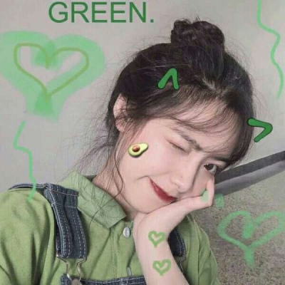 绿色清新少女头像 (≧ω≦)