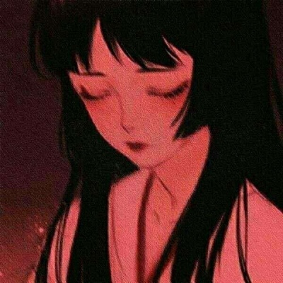 唯美意境古风红色滤镜动漫女头
