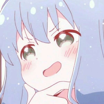 女生漫画头像   蓝色系