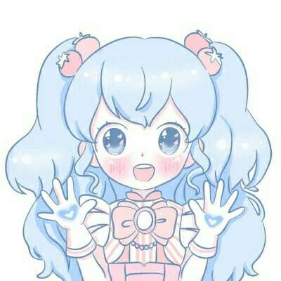 女生漫画头像   蓝色系