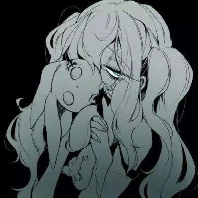 黑白丧系女头/真正的快乐来自认真生活的你。