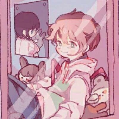闺蜜头像超可爱的漫画