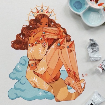 七妎 手绘插画分享 插画师 Sibylline