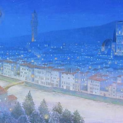 七妎 今日画作分享  蓝色的意大利之夜  桜井敬史