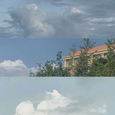 恬恬/唯美意境天空海岸背景/少女的征途是星辰大海?