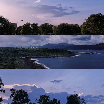 恬恬/唯美意境天空海岸背景/少女的征途是星辰大海?