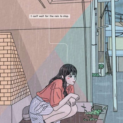 一人一猫，寂静的小天地～韩国画师serah插画作品.