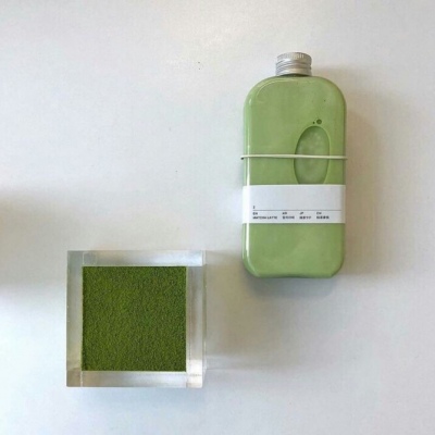 甜饮品抹茶绿背景图