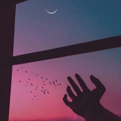 恬恬/个性梦幻唯美紫色天空背景/星河尽明意 万般皆是你