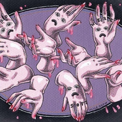 帝江:ins古怪插画背景图/想神灵许愿把你变成我的小熊