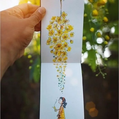 安奈 小清新意境插画 ? ? ?你满身星月静栖 也赢我一生爱意