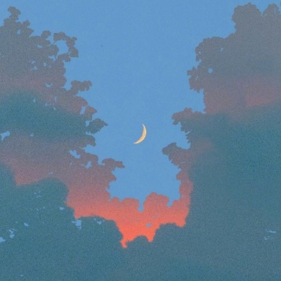 莫小昕。月亮背景图