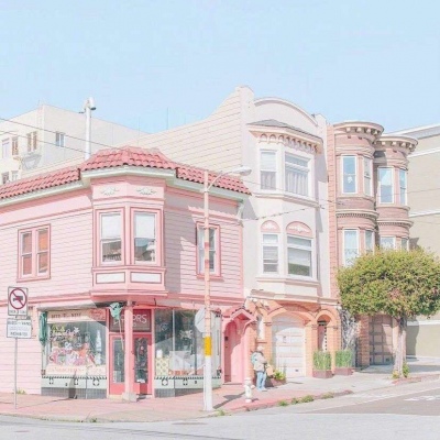 莫小昕。粉色系背景图