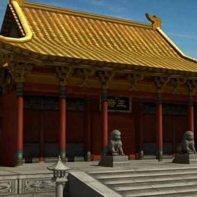 帝江:古风大红宫廷游戏背景