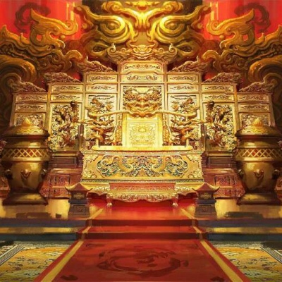 帝江:古风大红宫廷游戏背景
