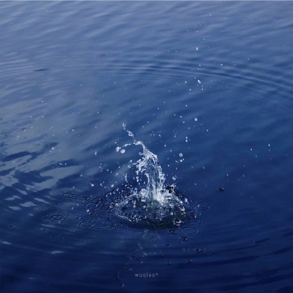 千鹤/治愈蓝色背景/你配得上世间所有美好