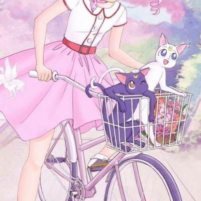 江煜/美少女战士粉红背景图