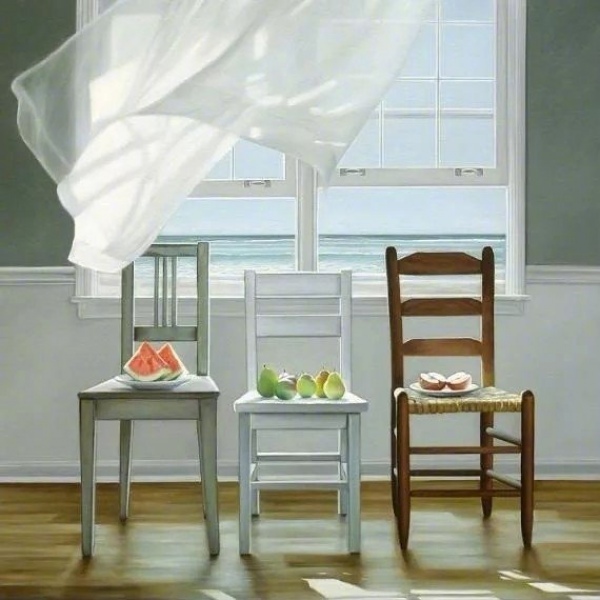 唯美家居风 静物/Karen Hollingsworth 绘画作品 起风了