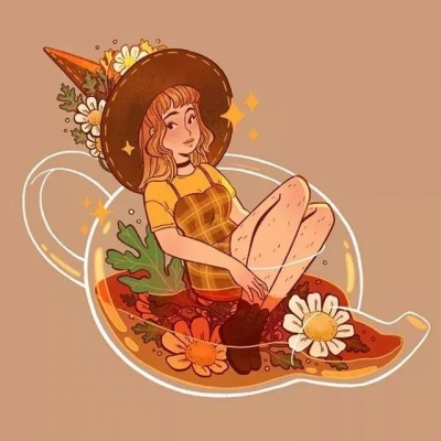 治愈系唯美插图.   窗外下着冷清清的雨