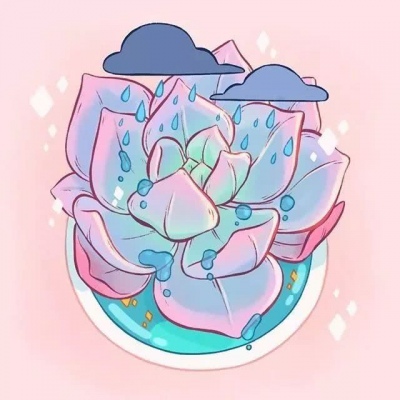 治愈系唯美插图.   窗外下着冷清清的雨