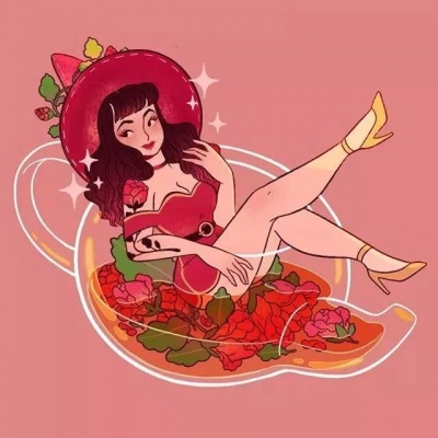 治愈系唯美插图.   窗外下着冷清清的雨