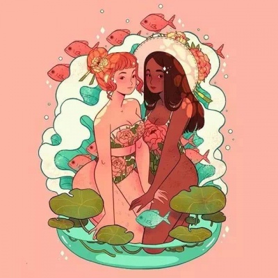 治愈系唯美插图.   窗外下着冷清清的雨