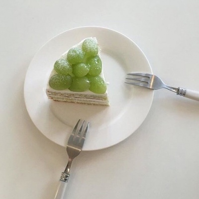 绿色系清新背景（绿色 食品 抹茶） 月牙儿