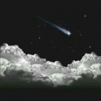 背景图想给你寄一片星星，一朵白云，一瓶银