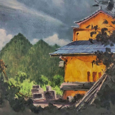 独一无二的唯美油画:我隐居深山只为逃离你的笑容。‖素质拿图点赞＋关注