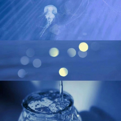 蓝色系小清新美图背景?先生的嘴真甜