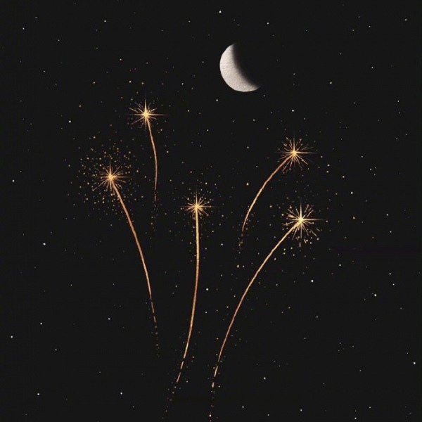 芯儿   黑色系星球背景图