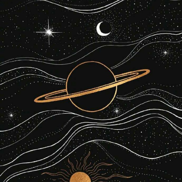 芯儿   黑色系星球背景图