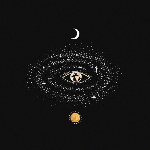 芯儿   黑色系星球背景图