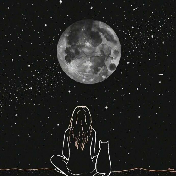 芯儿   黑色系星球背景图
