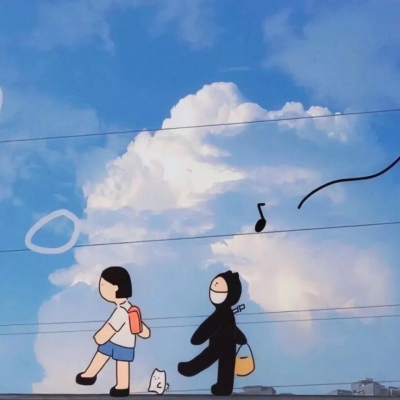蓝色风景头像／期待明天