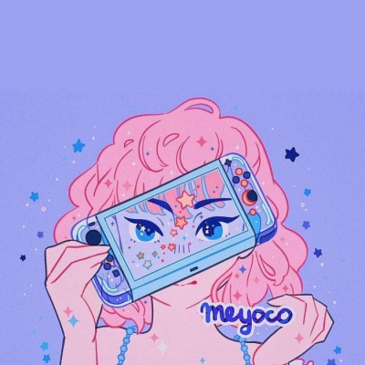 沐糖/梦幻缤纷少女 创意插画 画师By_meyo