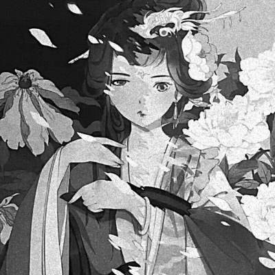 念七 古风女生精致黑白头像