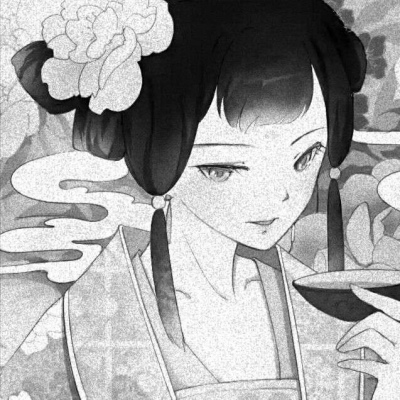 念七 古风女生精致黑白头像