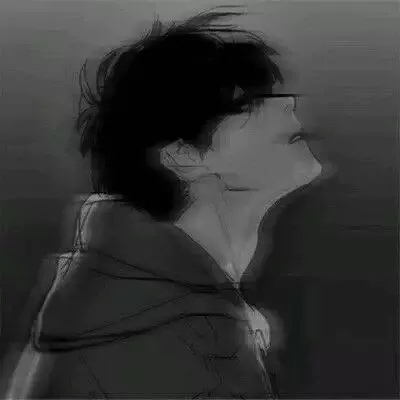 齐烟    黑白动漫男头     望喜