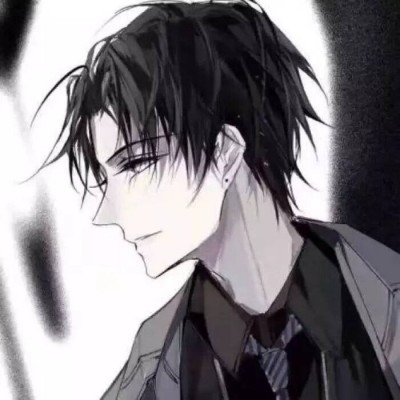 齐烟    黑白动漫男头     望喜