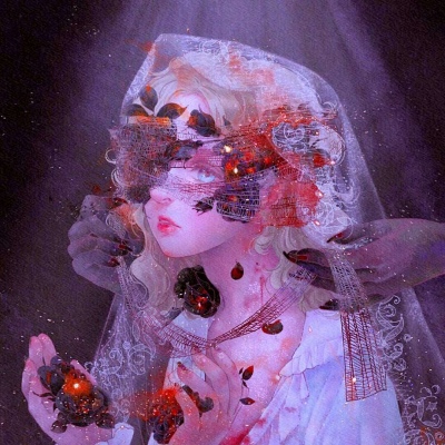 唐崎夜雨 二次元丧系女生头像