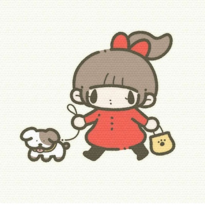 念七  手绘可爱卡通女生精致